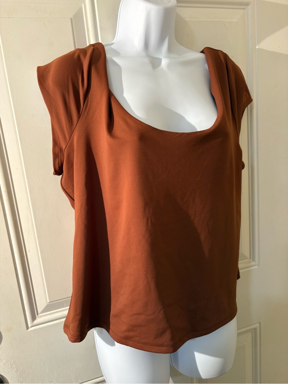 Old Navy Women's Rust Brown Scoop Neck Top Rich Autumn Color! #Travel #Career…